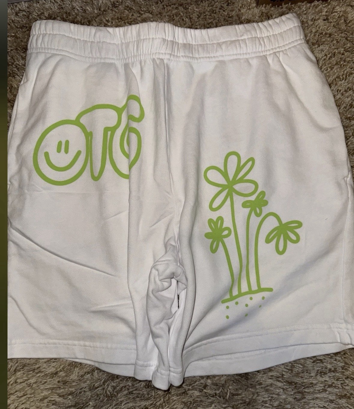 What A Life Shorts. Off The Grid White. 100% Cotton.