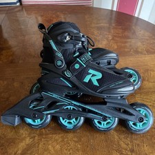 Roces Icon Inline Skate UK Size 4, 23 CM New Without Box Black Green unisex