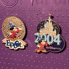 Disney WDW 2004 Sorcerer Mickey Cinderella's Castle Magic Kingdom & Epcot Pins — photo 5