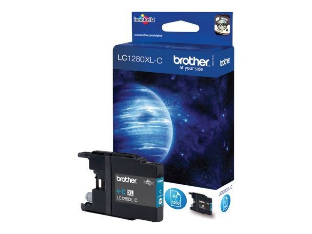 Brother LC1280XLC cartouche cyan XL originale pour des impressions jet d'encre nettes