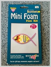 Nicole Foamtastic Foam Kit FOM 223 Jesus Fish Craft NOS Taiwan 1990s DIY Craft