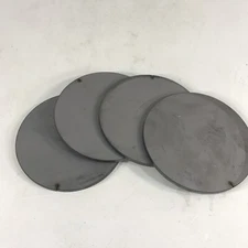 Steel Plate, Round, Circle, Disc, Target 1/4 (.25) Thick X 6" Diameter Lot Of 4