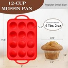 Silicone Muffin Pan for Baking 12 Cup Nonstick Cupcake Pan Small  — photo 2