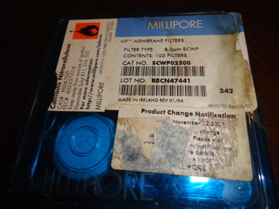 MILLIPORE MF MEMBRANE FILLERS SCWPO2500 BOX OF 100