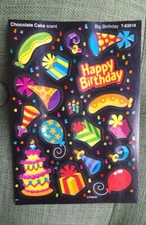 Trend Brand Stickers. "Big Birthday" T-83018, CHOCOLATE CAKE scent. 1 Sheet. 