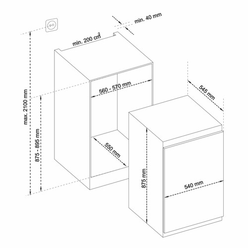 Telefunken EG88S95E Einbaugefrierschrank | Tiefkühlschrank | 88cm | 3. Wahl - Bild 10 von 10