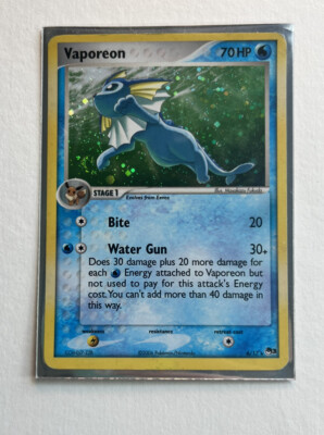 Vaporeon- 6/17 Holo POP Series Pokémon Card Rare 2006 | eBay