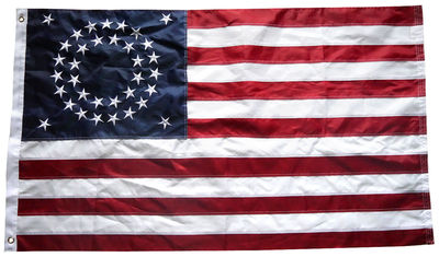 3x5 Ft Nylon Embroidered 35 Stars Union Historical USA American Flag, Circular