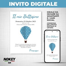 Invito Inviti digitale Battesimo personalizzato