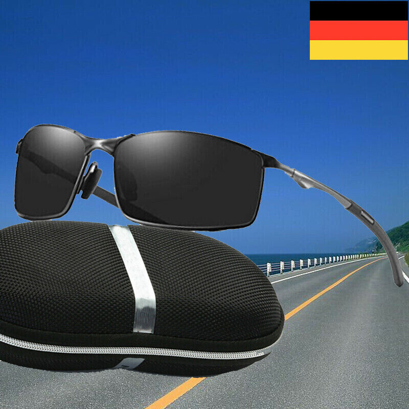Aluminium HD Herren Sonnenbrille Polarisiert UV 400 Schutz Fahren Pilotenbrille