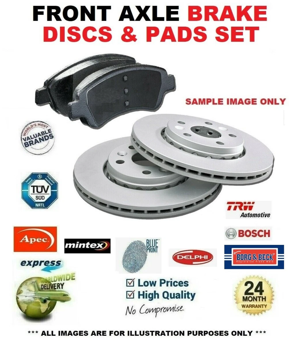 FRONT AXLE BRAKE DISCS and PADS SET for VW TIGUAN 2.0 TSI 4motion