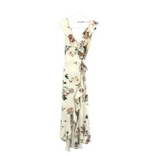 Leith | S Small Ivory Floral Wrap Maxi Dress