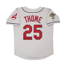 Jim Thome 1995 Cleveland Indians World Series Grey Road Jersey Men's (S-3XL)