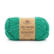  1 Skein Lion Brand Yarn 843-176I Re-Spun Thick  Quick Yarn, Jade