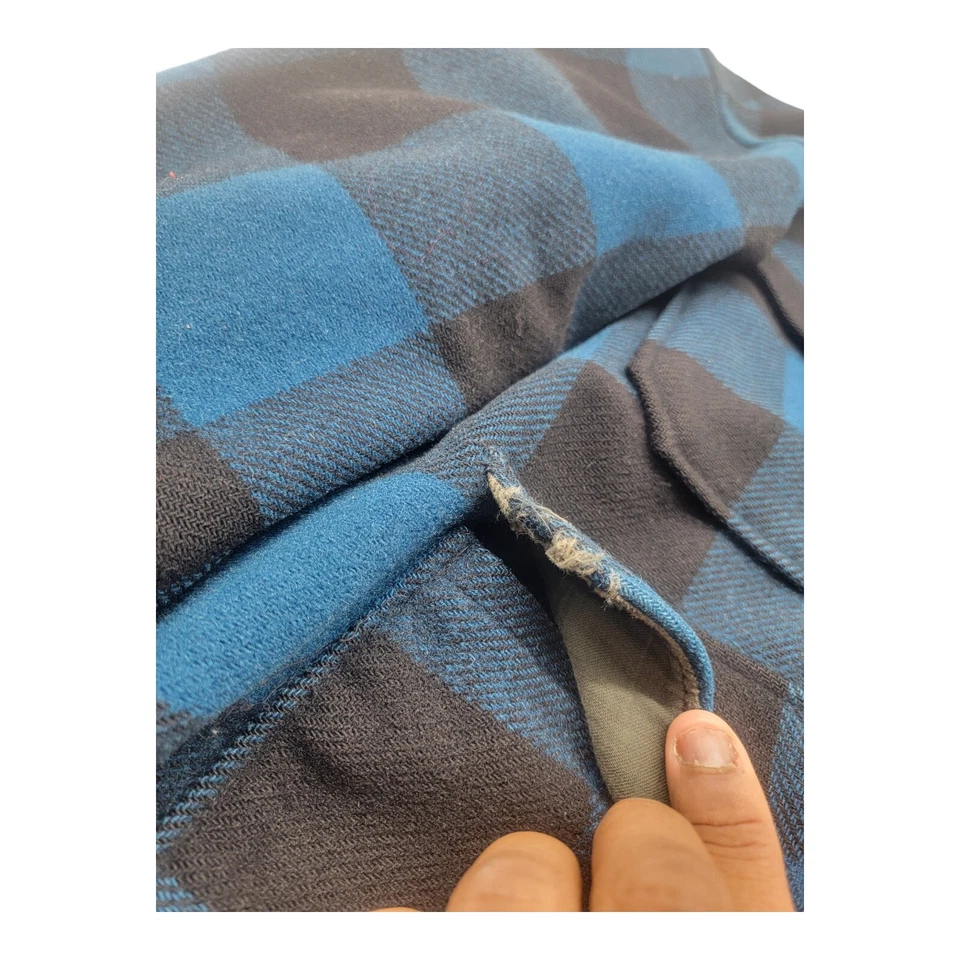 Pendleton Jacket Men L Blue Mackinaw Plaid Preppy Western Cruiser Gorpcore USA - Image 3 of 4