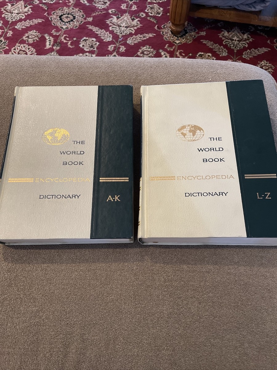 Vintage 1963 World Book Encyclopedia Dictionary 2 volumes