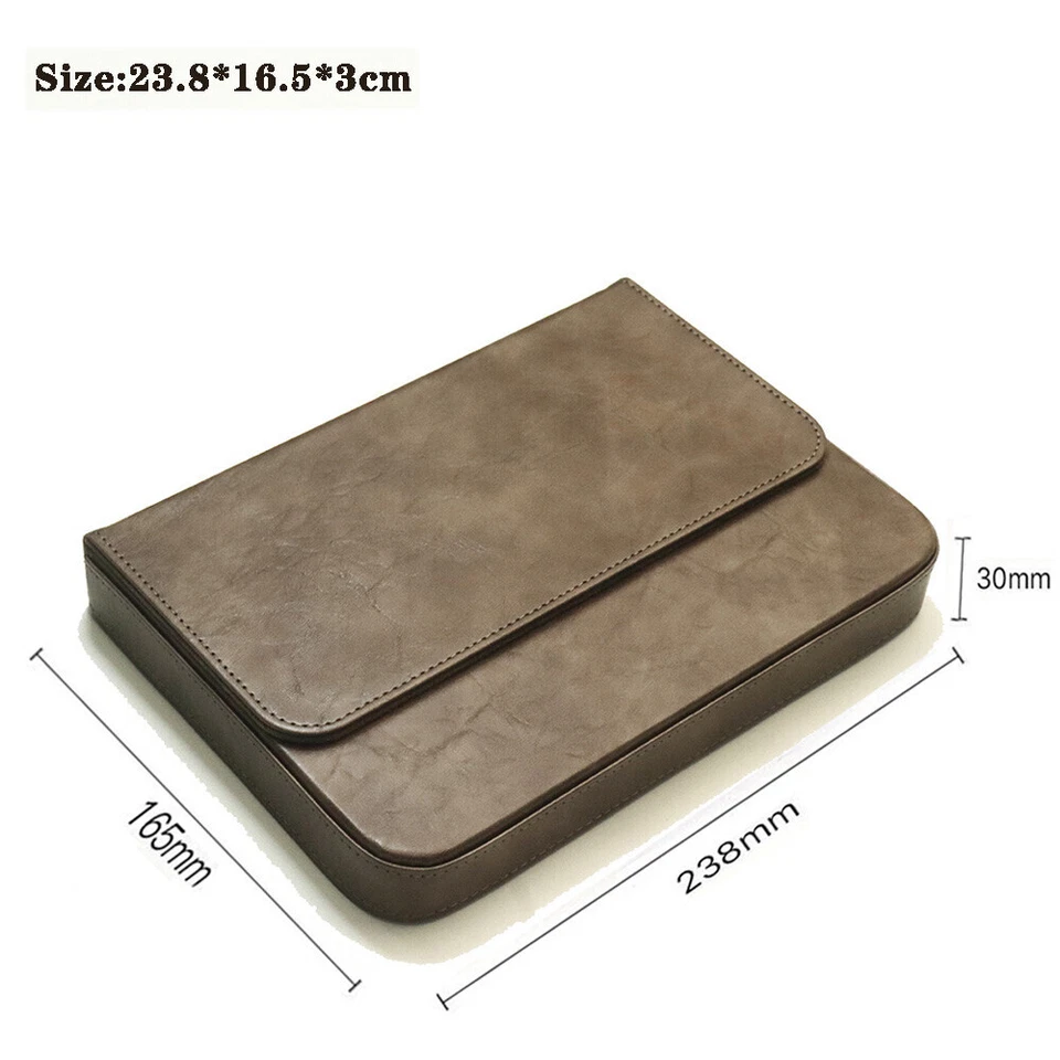 Leather 12 Slots Hard Fountain Pen Case Stationery Storage Box Organizer Gift - Image 3 of 4