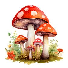 Wall decal sticker mushroom wall sticker 18 x 18 cm large