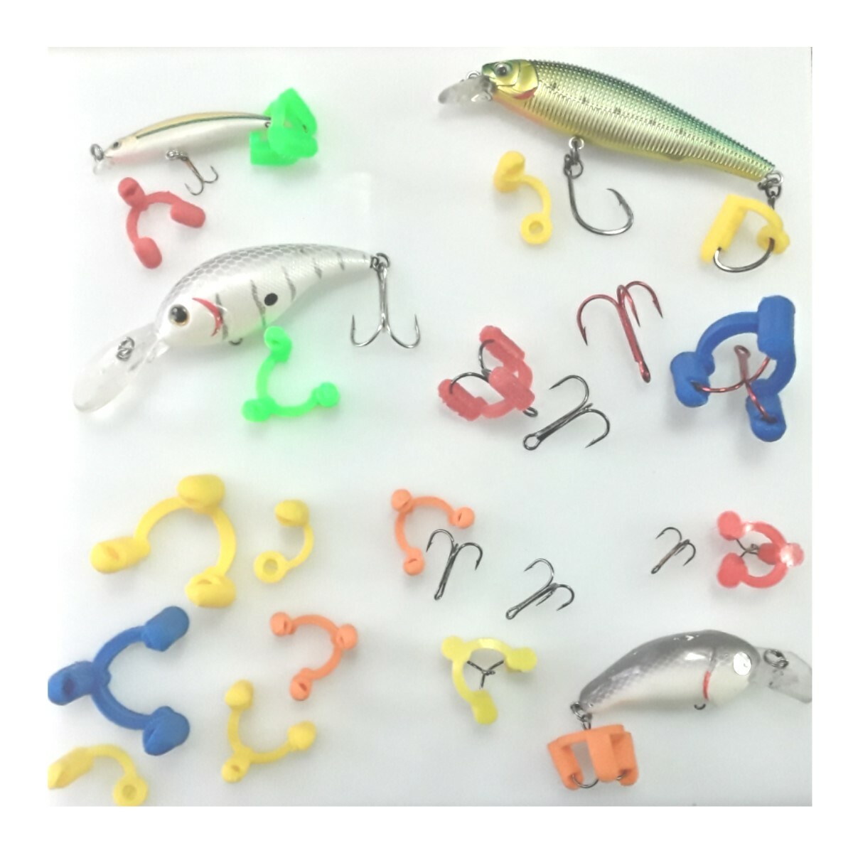 Pack of 40 Crankbait Treble Hooks Covers Cap Safety Treble Hook, hook covers for fishing lures