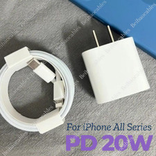 20W USB-C Fast Charger For iPhone 16 15 14 13 12 11 Pro Max XS XR X Type C Cable