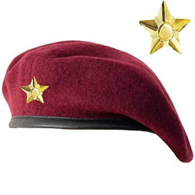 Maroon unisex French Woolen Beret Cap 