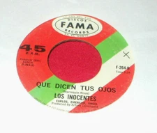 LOS INOCENTES Carita Al Mundo 45 RECORD RARE LATIN SAPNISH FAMA RECORDS #264