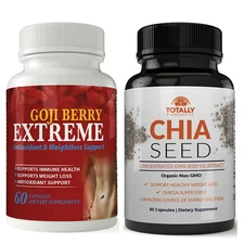 Goji Berry Immune Health Supplements & Chia Seed Oil Weight Loss Diet Pills