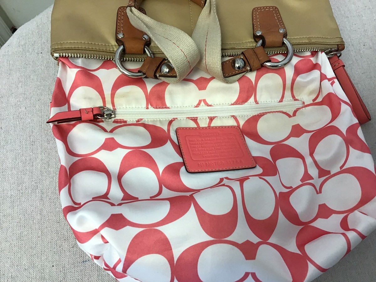 Coach Champagne Hamptons Mini Satin Tote Bag 11744 | eBay