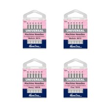 Universal Sewing Machine Needles Fine Medium or Heavy - Hemline - Pack of 6