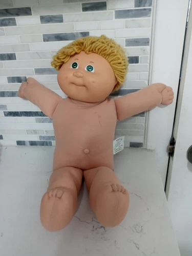 Vintage 70’s/80’s Cabbage Patch Kids - Blonde Boy Doll Green Eyes Coleco