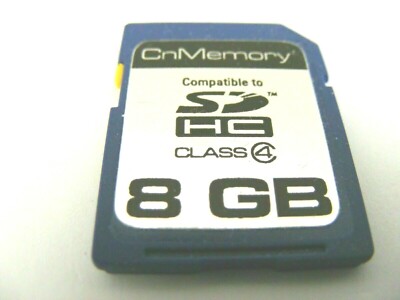 8GB SDHC Card Class 4 ( 8 GB SDHC Karte ) CnMemory gebraucht 
