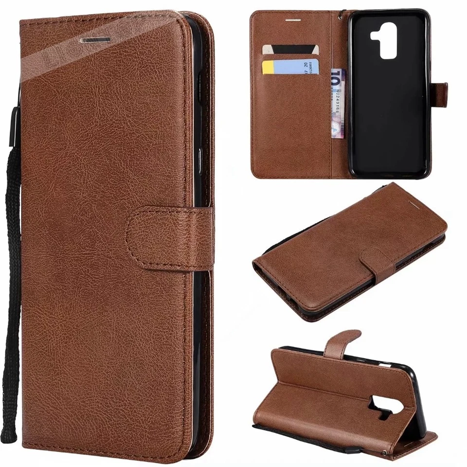 For Samsung Galaxy J3 J4 J5 J6 J7 J8 Leather Wallet Card Holder Flip Case Cover - Image 4 of 4