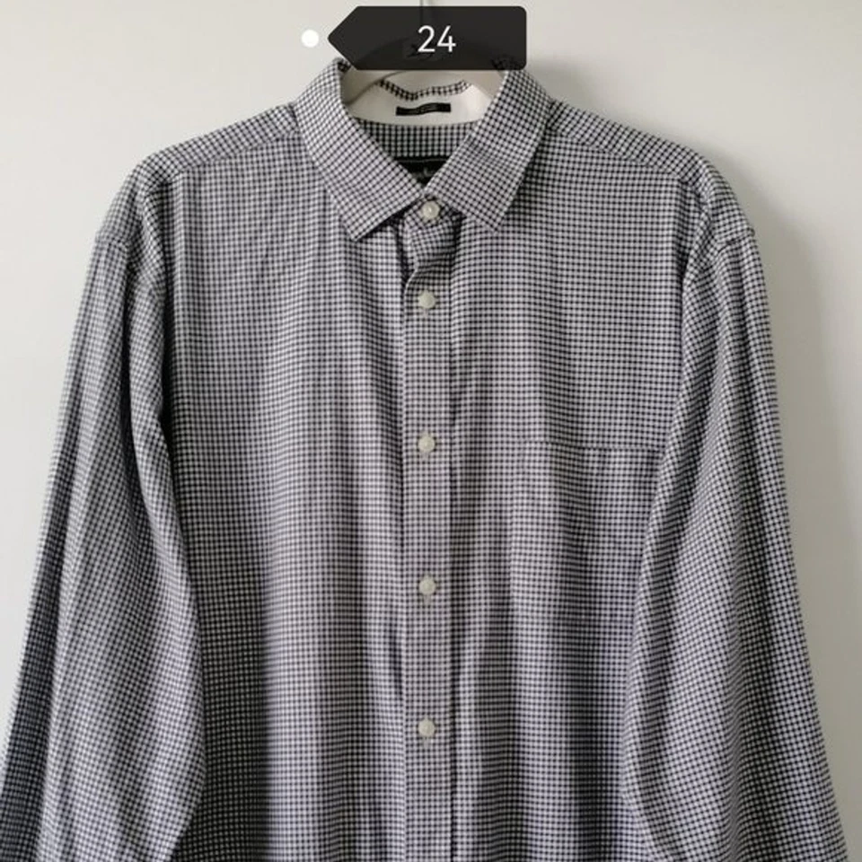Camisa gris con botones Neiman Marcus para hombre talla L Foto 4 de 4