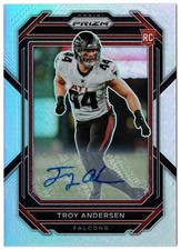 2022 Panini Prizm Rookie Autographs Prizm Silver TROY ANDERSEN #394 Falcons Auto