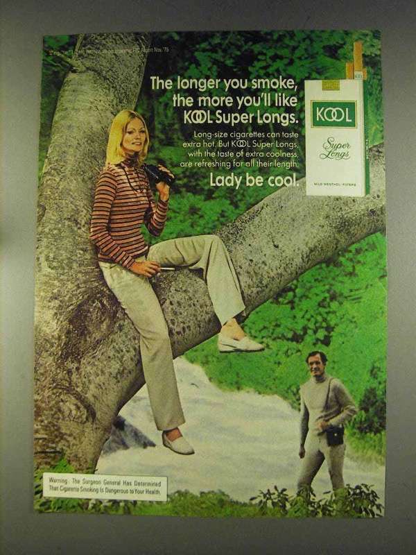 1976 Kool Super Longs Cigarettes Ad