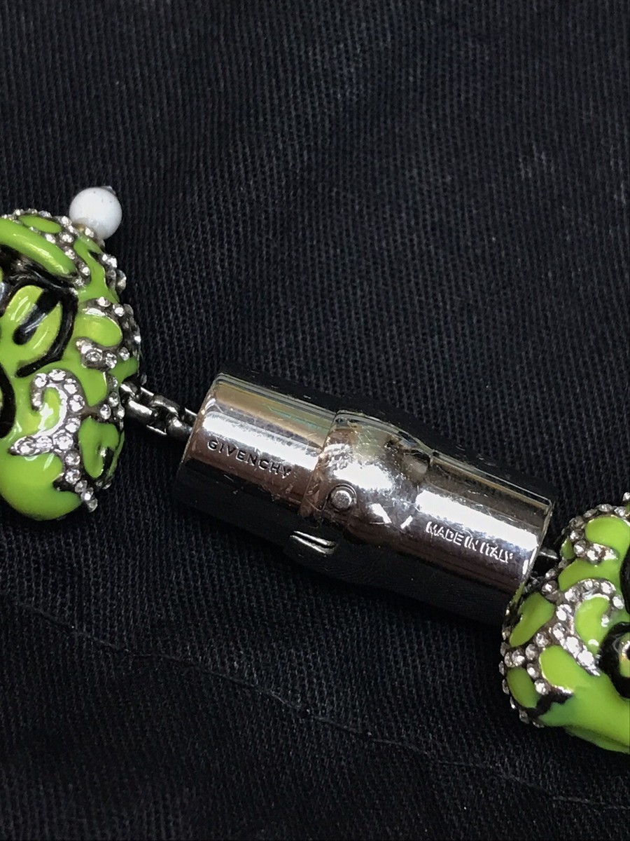 け*ー様 Chito international Necklce Givenchy Artist Chito Mexico Clown Green Enamel 21” Necklace | eBay