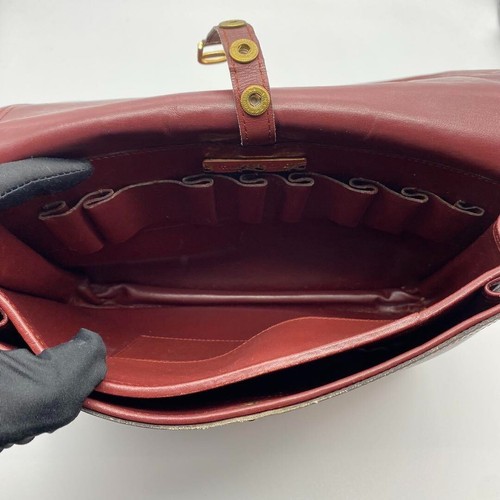 Borsa a tracolla Cartier Must Line bordeaux tracolla pelle bordeaux autentica - Foto 20 di 22