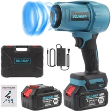 Cordless Leaf Blower 20V 350,000 RPM Portable 2 Batteries Yard Patio Car