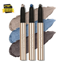 3Pcs Eyeshadow Stick Set Waterproof Matte Browns  Shimmering Pink Cream Eyeshad