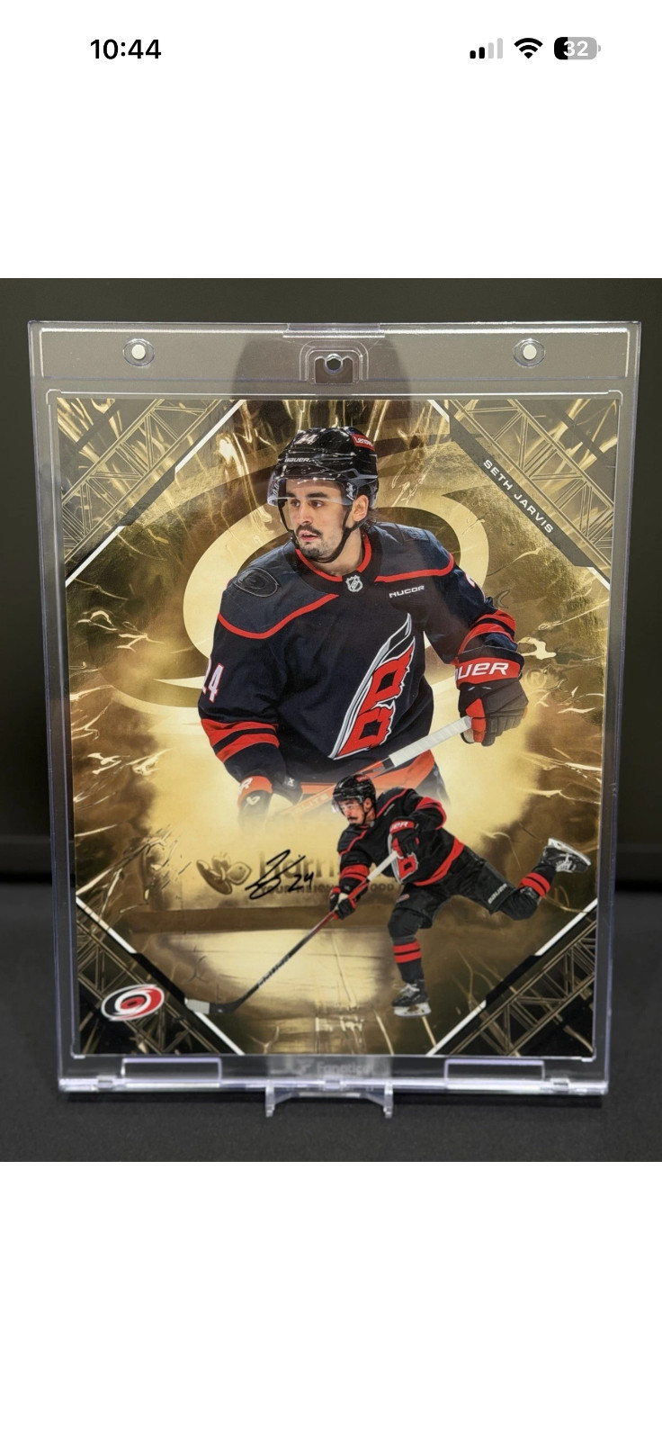 Fanatics Under Wraps Emanate NHL Seth Jarvis 10/50 Gold Carolina Hurricanes
