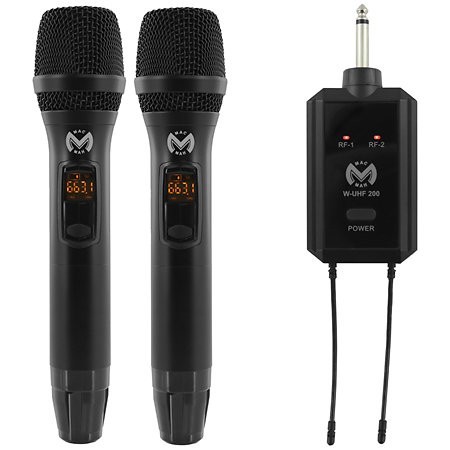 Micro HF chant main Mac Mah W-UHF 200 M sans fil pour sonorisation mobile extérieure