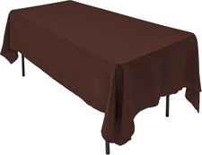 60 x 126-Inch Rectangular Polyester Tablecloth - Made in USA - Wrinkle-Resistant