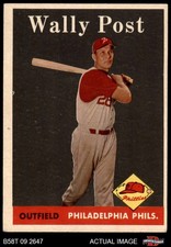 1958 Topps #387 Wally Post Phillies 4 - VG/EX