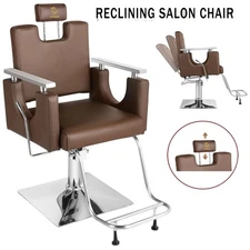Barber Chair Reclining Hair Salon Chair Hydraulic 360° Swivel Stylist Chair