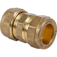 Image of Brass Compression Fittings 15mm - Pack of 10 & 25 Coupler | Elbow | Tee