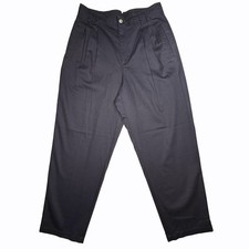 Vintage Liz Claiborne Lizsport Pants Womens Sz 12 Navy Pleated High Rise 90s