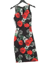 Quiz Bodycon Midi Dress UK10 in Black