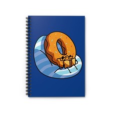 Lined Spiral Notebook - Journals Notebook - Scholarly Donut Edition Notebook