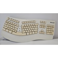 Vintage Microsoft Ergonomic Natural Keyboard 58221 Made in USA Windows