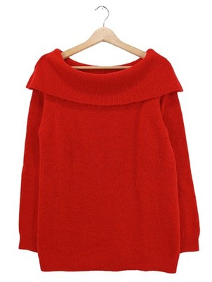 COMMA Longpullover Damen Pullover Gr. DE 40 rot Casual-Look